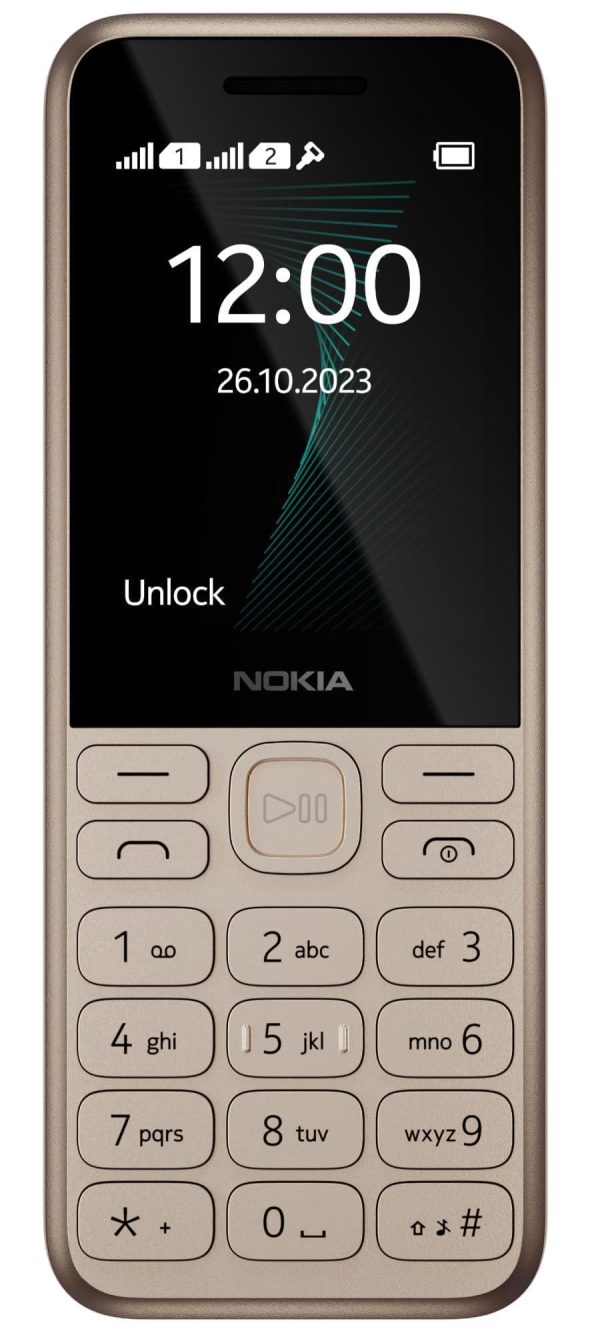 (Refurbished) Nokia 130 Music | Built-in Powerful Loud Speaker with Music Player and Wireless FM Radio | Dedicated Music Buttons | Big 2.4” Display | 1 Month Standby Battery Life | Gold Fashion