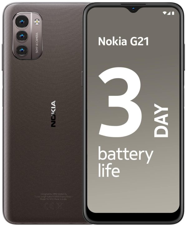 (Refurbished) Nokia G21 Android Smartphone, Dual SIM, 3-Day Battery Life, 4GB RAM + 64GB Storage Hot on Sale