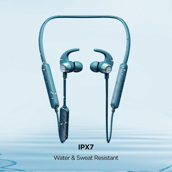 boAt Rockerz 258 Pro+ Bluetooth in Ear Earphones with Upto 60 Hours Playback, ASAP Charge, IPX7, Dual Pairing and Bluetooth v5.0(Teal Green) Fashion