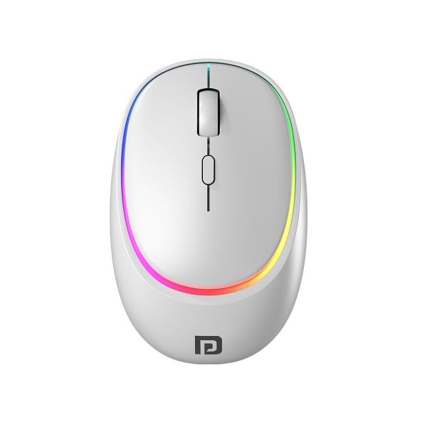 Portronics Toad IV Bluetooth Mouse with 2.4 GHz Wireless (Dual Connectivity), Rechargeable, Connect up to 3 Devices, RGB Lights, Adjustable Optical DPI, for Laptop, PC, Tablet, Smartphone (White) on Sale