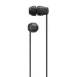 Sony WI-C100 Wireless Headphones with Customizable Equalizer for Deep Bass & 25 Hrs Battery, DSEE-Upscale, Splash Proof, 360RA, Fast Pair, in-Ear Bluetooth Headset with mic for Phone Calls (Black) Online Sale