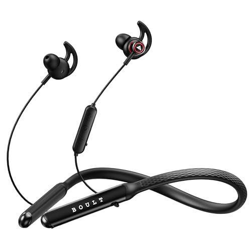 Boult Audio Curve Max Bluetooth Earphones with 100H Playtime, Clear Calling ENC Mic, Dual Device Connectivity, Lowest Latency Gaming, 13mm Bass Driver, Made in India Neckband Wireless Earphone (Black) Hot on Sale