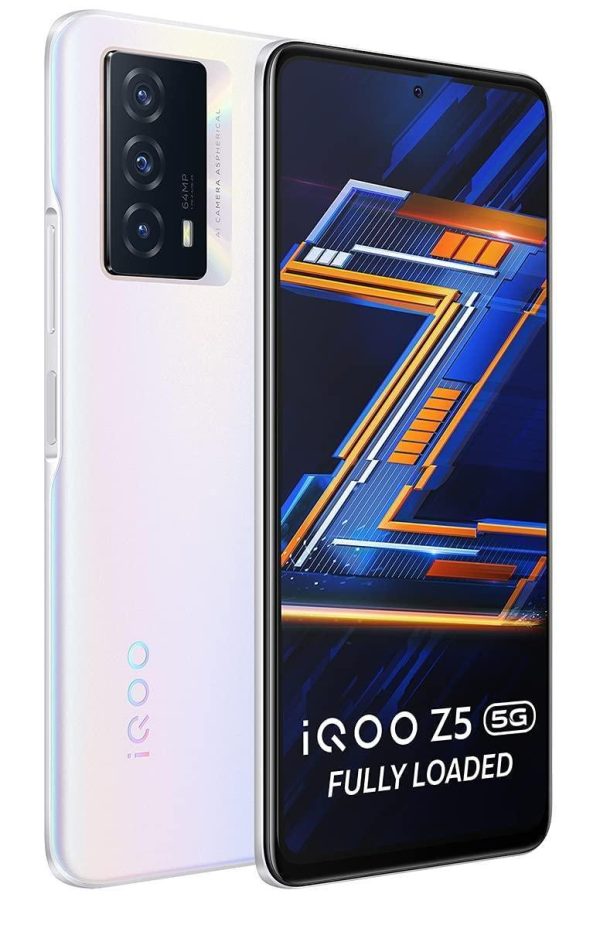 (Refurbished) iQOO Z5 5G (Arctic Dawn, 8GB RAM, 128GB Storage) For Cheap