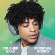 Skullcandy Crusher Evo Wireless Over-Ear Bluetooth Headphones with Microphone, for iPhone and Android, 40 Hour Battery Life, Extra Bass Tech - Bonus Line USB-C Cable -Chill Gray on Sale