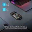 Portronics Toad 5 Transparent Bluetooth Mouse with 2.4 GHz & BT 5.3 Dual Wireless, Rechargeable, RGB Lights, Connect 3 Devices, Sleek Design for Laptop, Smartphone, Tablet (Black) Online Hot Sale