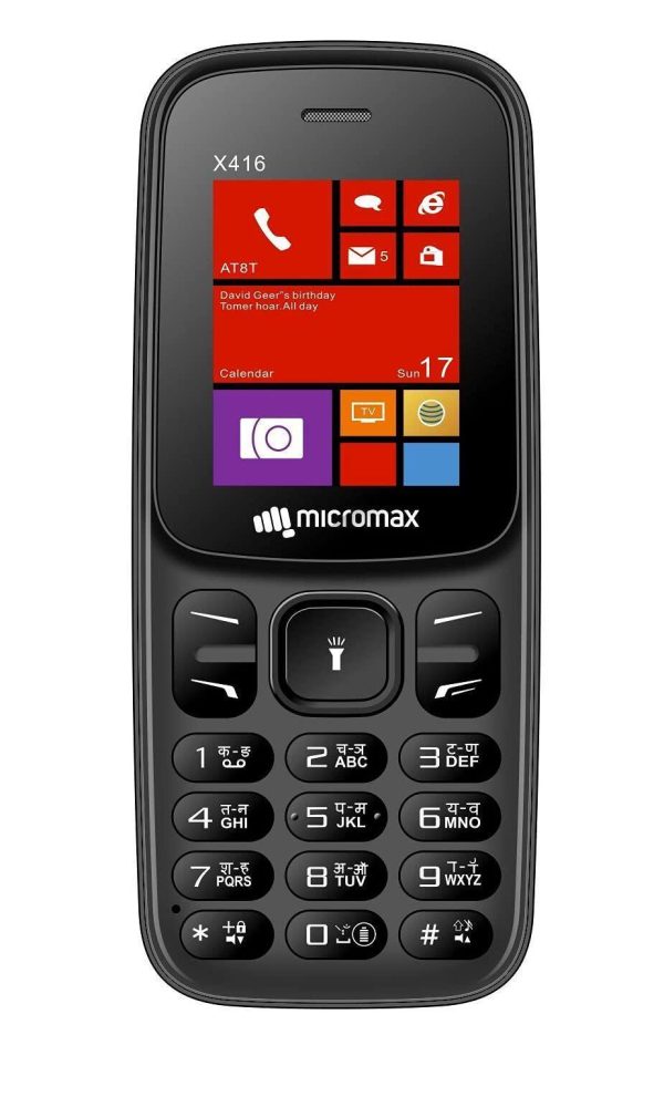 (Refurbished) Micromax X416 Black+Blue For Cheap