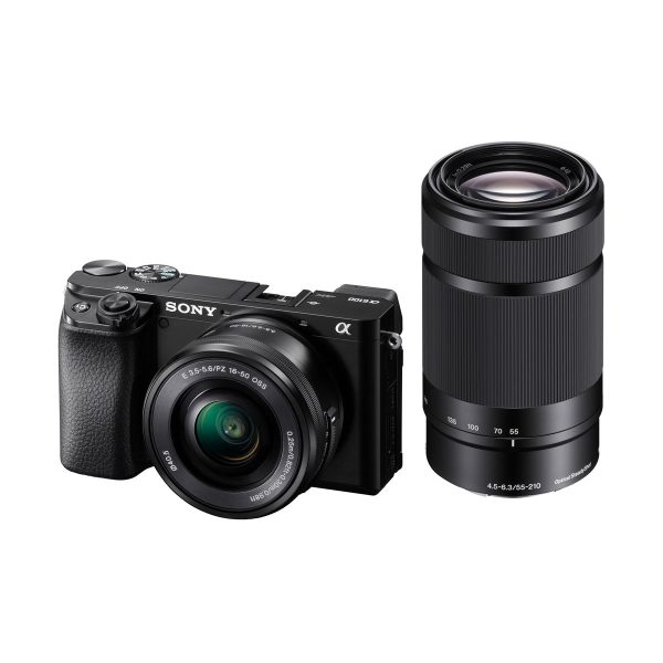 Sony Alpha a6100 Mirrorless Digital Camera with E-Mount 16-50mm & 55-210mm Lenses Supply