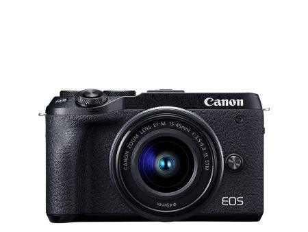 Canon EOS M6 Mark II Mirrorless Camera with EF-M 15-45mm IS STM Lens and EVF (Black) Cheap