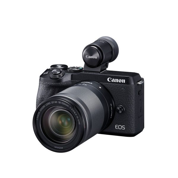 Canon EOS M6 Mark II Mirrorless Camera with EF-M 18-150mm IS STM Lens and EVF (Black) Supply