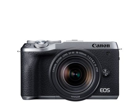 Canon EOS M6 Mark II Mirrorless Camera with EF-M 18-150mm IS STM Lens and EVF (Silver) For Sale