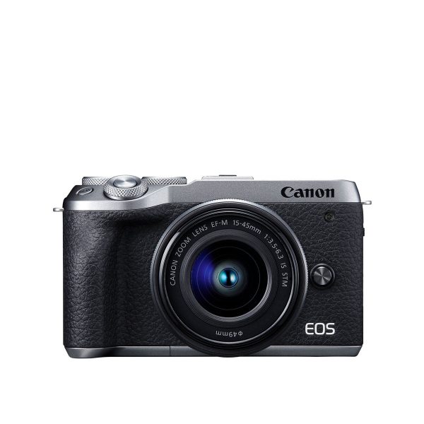 Canon EOS M6 Mark II Mirrorless Camera with EF-M 15-45mm IS STM Lens and EVF (Silver) on Sale