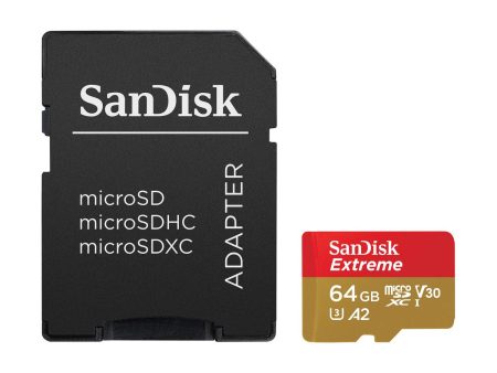 SanDisk 64GB Extreme UHS-I microSDXC Memory Card with SD Adapter Online now